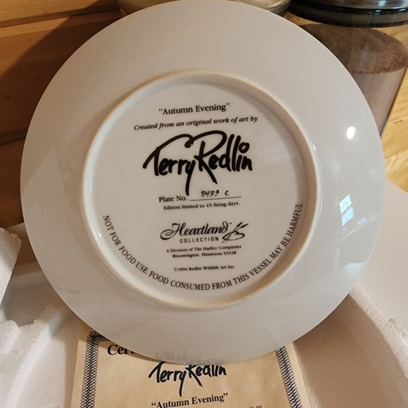 Terry Redlin Autumn Evening collector plate - Picture 5 of 5